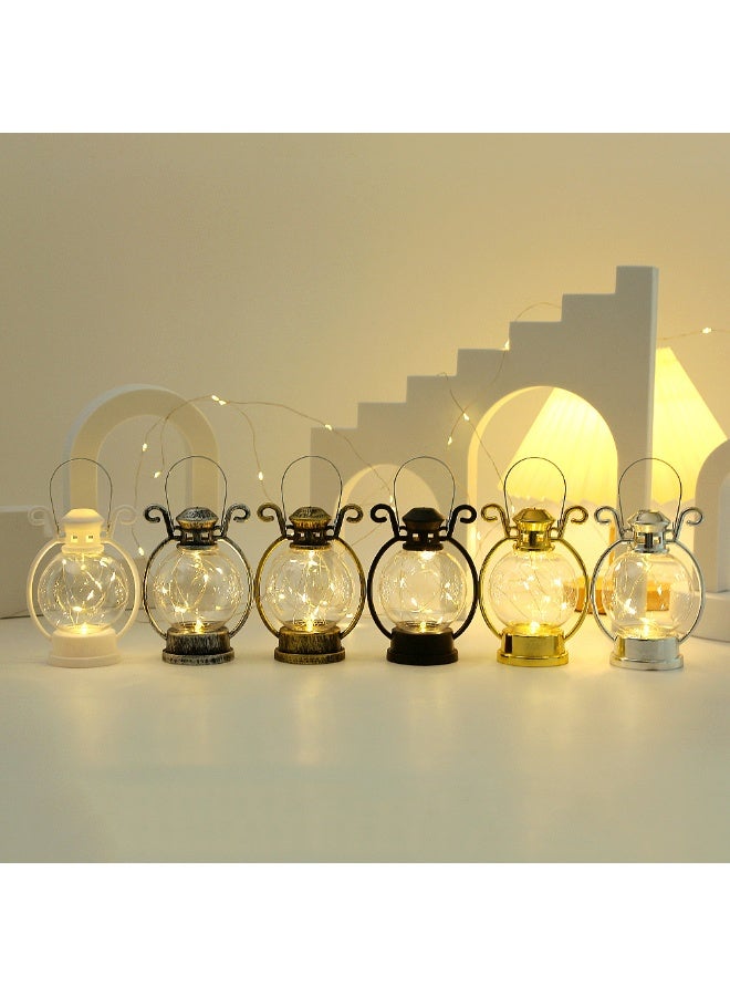 2PCS Ramadan Lantern, Ramadan Decorations Lights, Vintage LED Lantern Hollow Design Decorations for Ramadan Holiday Table Decor - Image 2